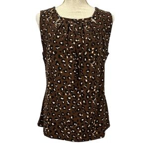 Tommy Hilfiger Animal Print Sleeveless Blouse Size Large